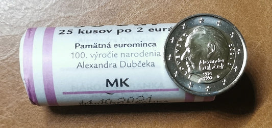 2 Euro Slovensko 2021 - Alexander Dubček – 100. výročie narodenia (25 x UNC)