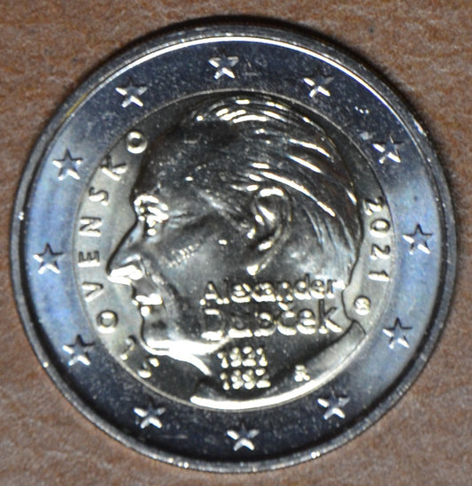 2 Euro Slovensko 2021 - Alexander Dubček – 100. výročie narodenia (UNC)