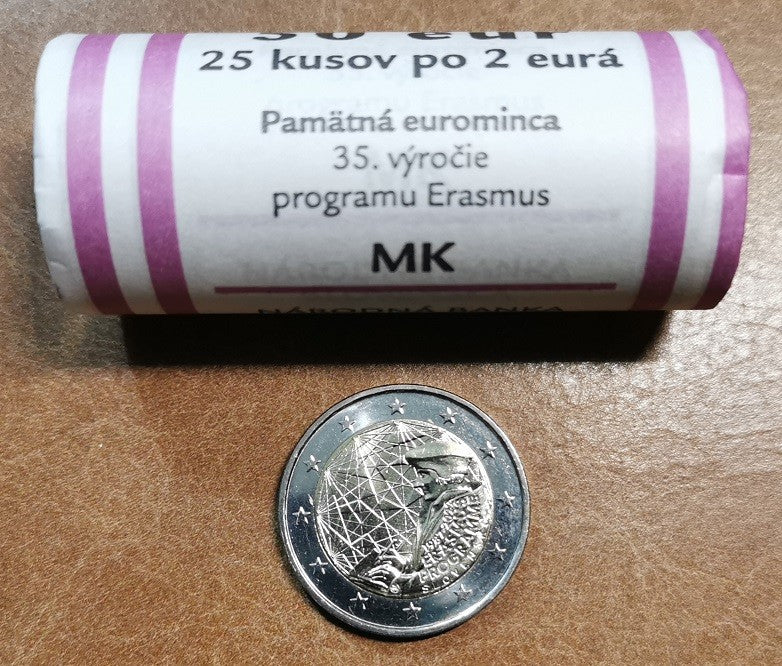 2 Euro Slovensko 2022 - Erasmus program - 35. výročie vzniku (25xUNC)