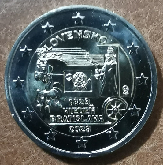 2 Euro Slovensko 2023 - Expresná pošta Viedeň – Bratislava (UNC)