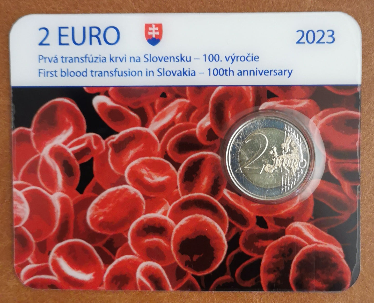 2 Euro Slovensko 2023 - Prvá transfúzia krvi na Slovensku (BU)