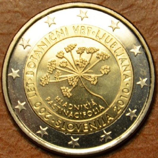2 Euro Slovinsko 2010 - 200 rokov botanickej záhrady v Ljubljane  (UNC)