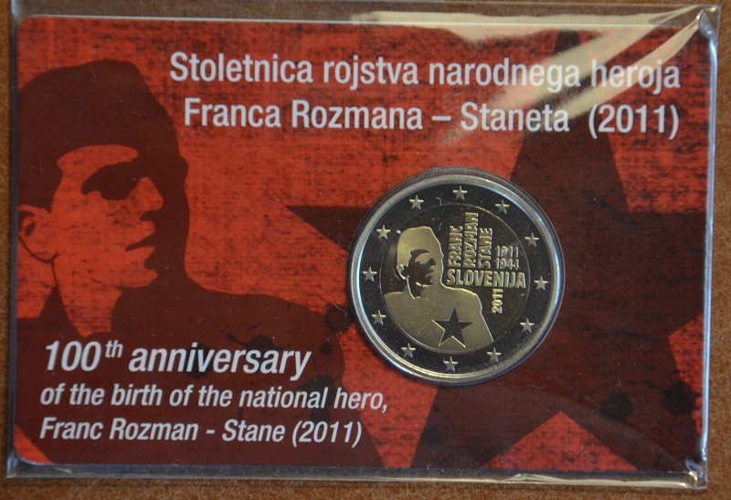 2 Euro Slovinsko 2011 - 100. výročie narodenia Franca Rozmana (Proof)
