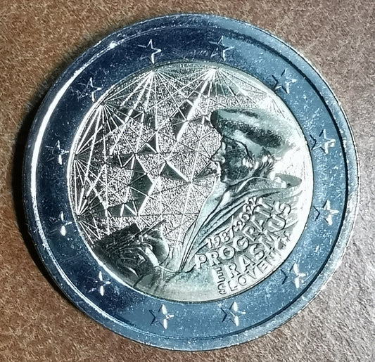 2 Euro Slovinsko 2022 - Erasmus program - 35. výročie vzniku (UNC)