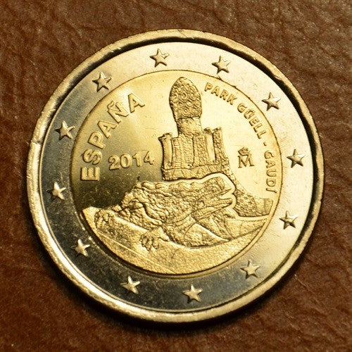 2 Euro Španielsko 2014 -  Park Güell a diela Antonia Gaudiho  (UNC)