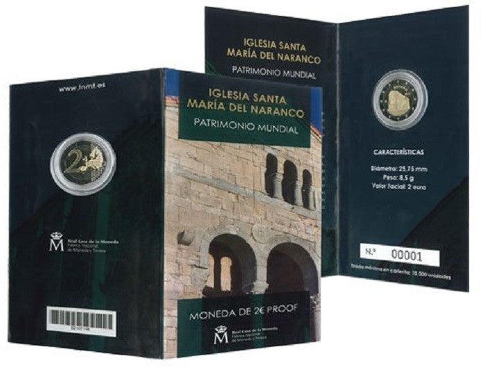 2 Euro Španielsko 2017 - Oviedo: Santa María del Naranco (Proof)