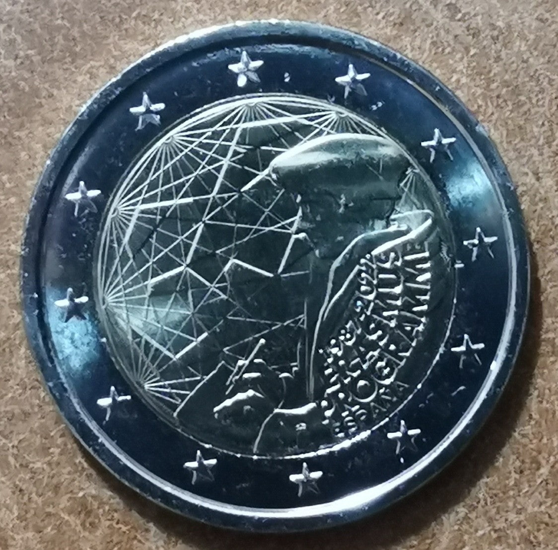2 Euro Španielsko 2022 - Erasmus program - 35. výročie vzniku (UNC)