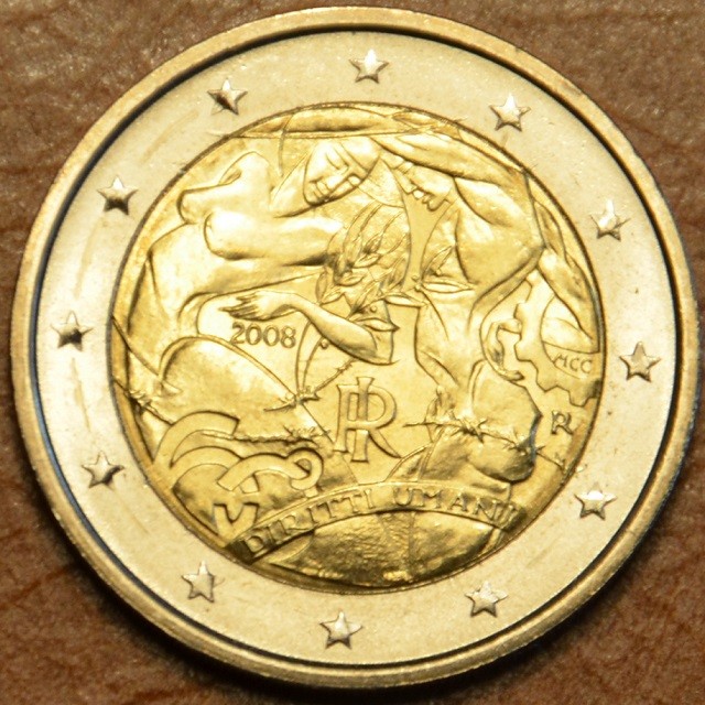 2 Euro Taliansko 2008 - 60. výročie Všeobecnej deklarácie ľudských práv (UNC)