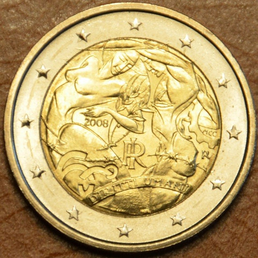 2 Euro Taliansko 2008 - 60. výročie Všeobecnej deklarácie ľudských práv (UNC)