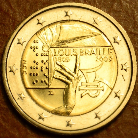 2 Euro Taliansko 2009 - 200. výročie narodenia Louisa Brailla (UNC)