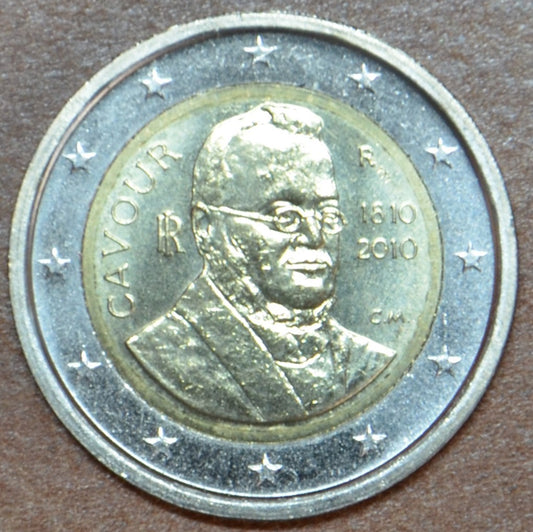 2 Euro Taliansko 2010 - 200. výročie narodenia grófa di Cavoura, Camilla Bensa (UNC)