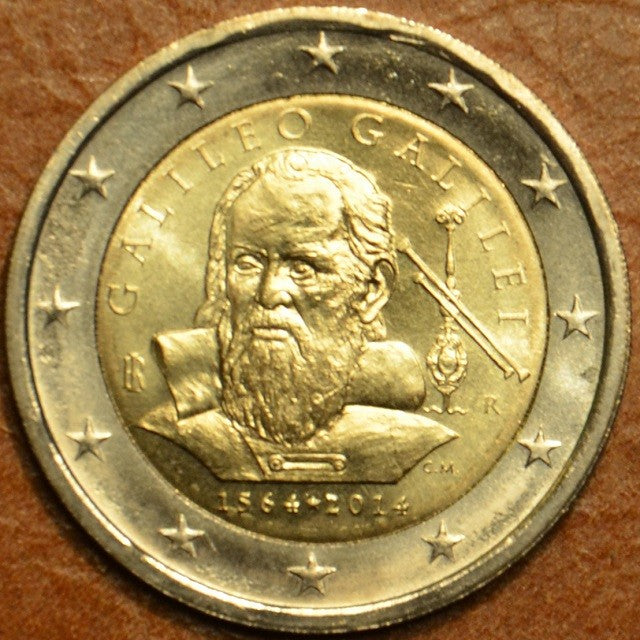 2 Euro Taliansko 2014 - 450 rokov od narodenia Galileo Galilei (UNC)