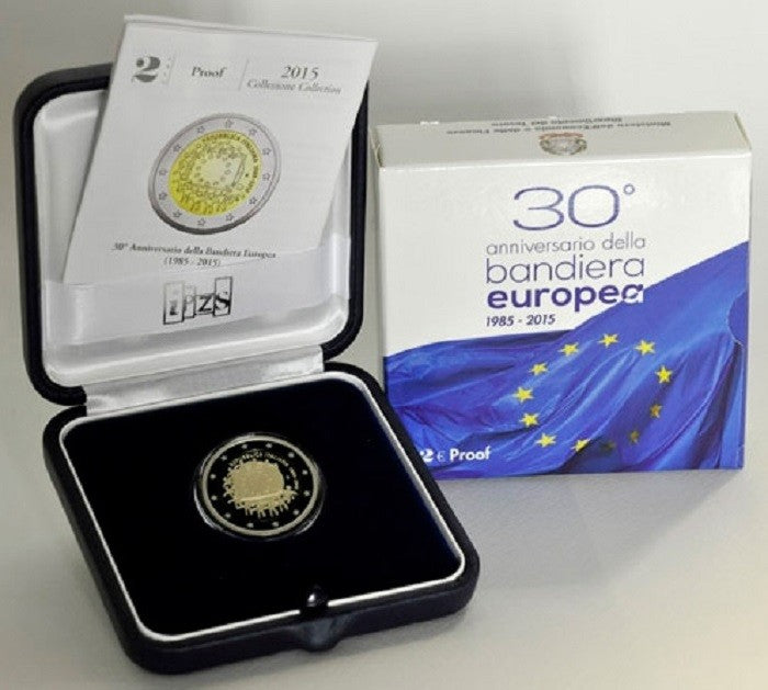 2 Euro Taliansko 2015 - 30 rokov Europskej vlajky  (Proof)