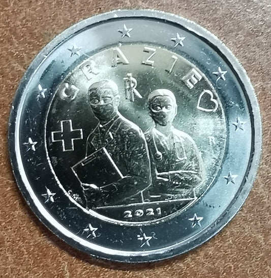 2 Euro Taliansko 2021 - Ďakujeme / Grazie (UNC)