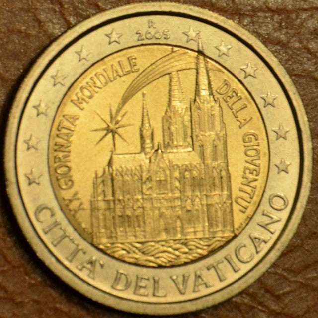 2 Euro Vatikán 2005 - 20. svetový deň mládeže - Kolín ad Rýnom (UNC bez foldra)