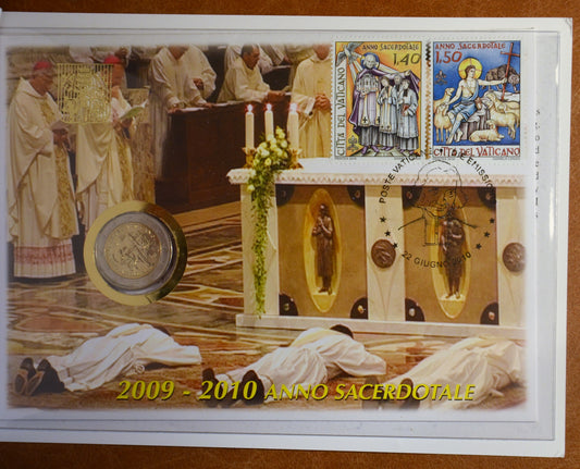2 Euro Vatikán 2010 - Rok kňazov (Numisbrief)