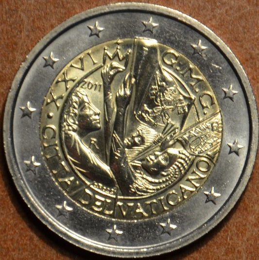 2 Euro Vatikán 2011 - XXVI. svetové stretnutie mládeže v Madride (UNC bez foldra)