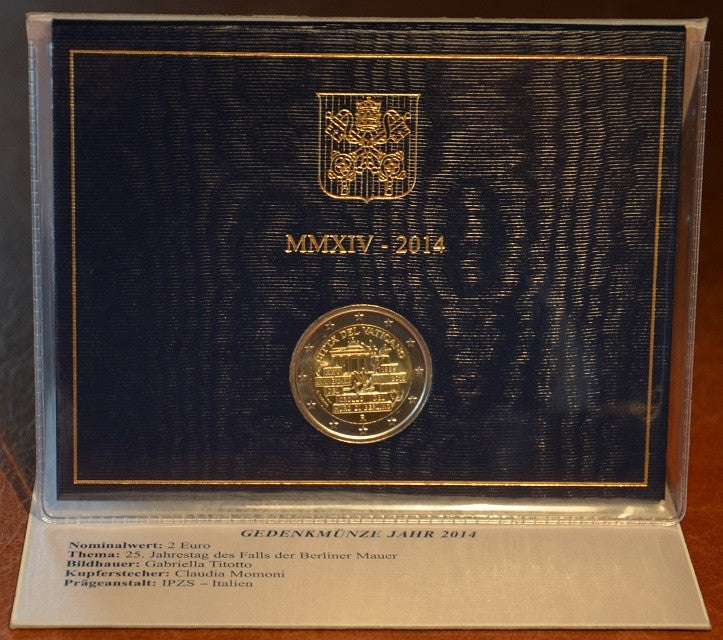 2 Euro Vatikán 2014 - 25. výročie pádu Berlinského múru  (BU)
