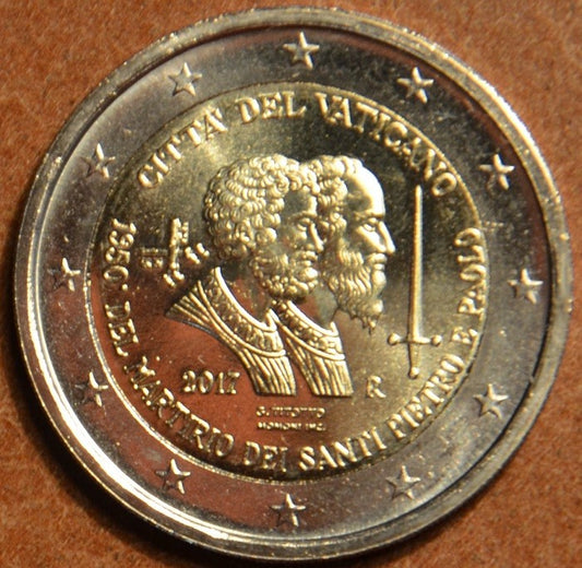 2 Euro Vatikán 2017 - Svätý Peter a Pavol (UNC bez foldra)