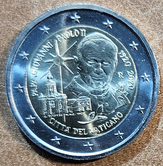 2 Euro Vatikán 2020 - 100. výročie narodenia Jána Pavla II. (UNC)