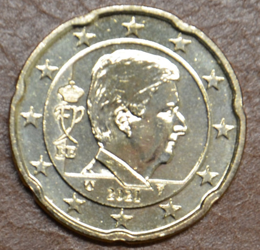 20 cent Belgicko 2021 - Kráľ Filip (UNC)