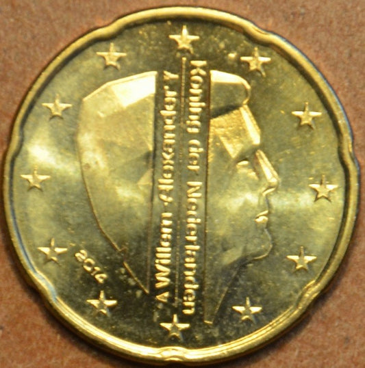 20 cent Holandsko 2014 - Kráľ Willem Alexander (UNC)