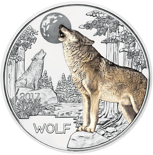3 Euro Rakúsko 2017 - Vlk (UNC)