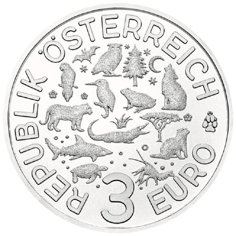 3 Euro Rakúsko 2018 - Žaba (UNC)