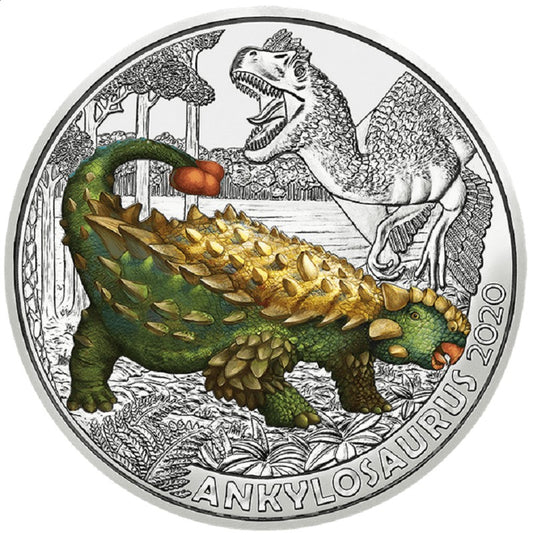 3 Euro Rakúsko 2020 - Ankylosaurus magniventris (UNC)
