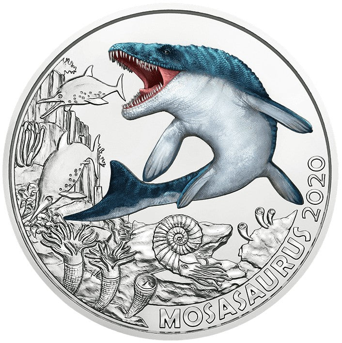 3 Euro Rakúsko 2020 - Mosasaurus Hoffmanni (UNC)