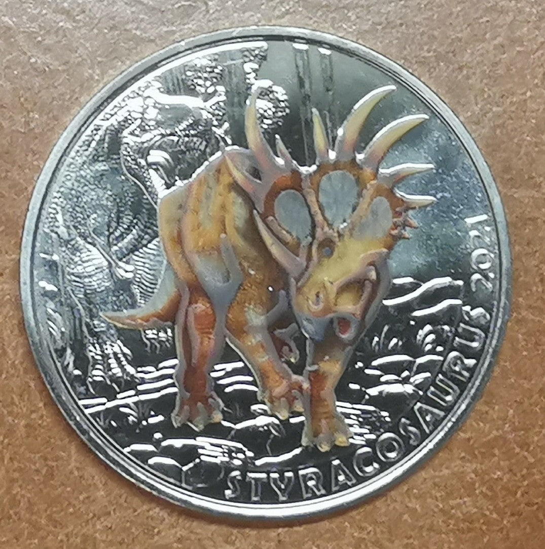 3 Euro Rakúsko 2021 - Styracosaurus albertensis (UNC)