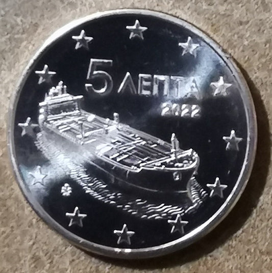 5 cent Grécko 2022 (UNC)