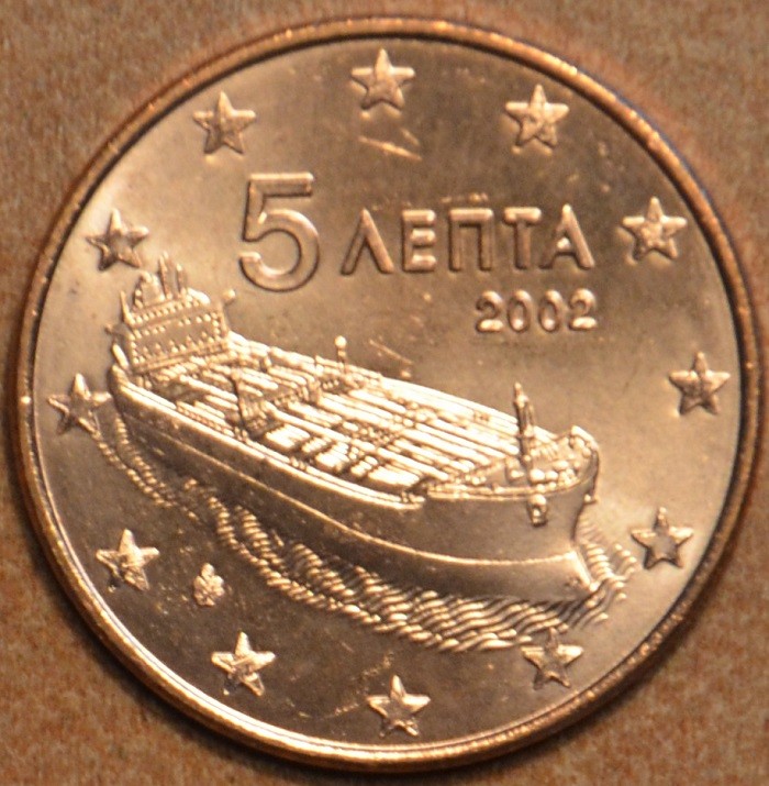 5 cent Grécko "F" 2002 (UNC)