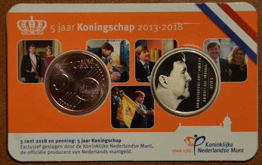 5 cent Holandsko 2018 - 5 rokov kráľovstva (BU)