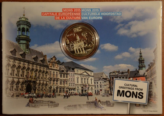 5 Euro Belgicko 2015 Mons (BU karta)