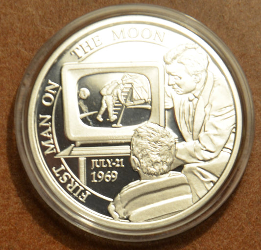 5 Euro Belgicko 2019 - Prvý človek na mesiaci (Proof)