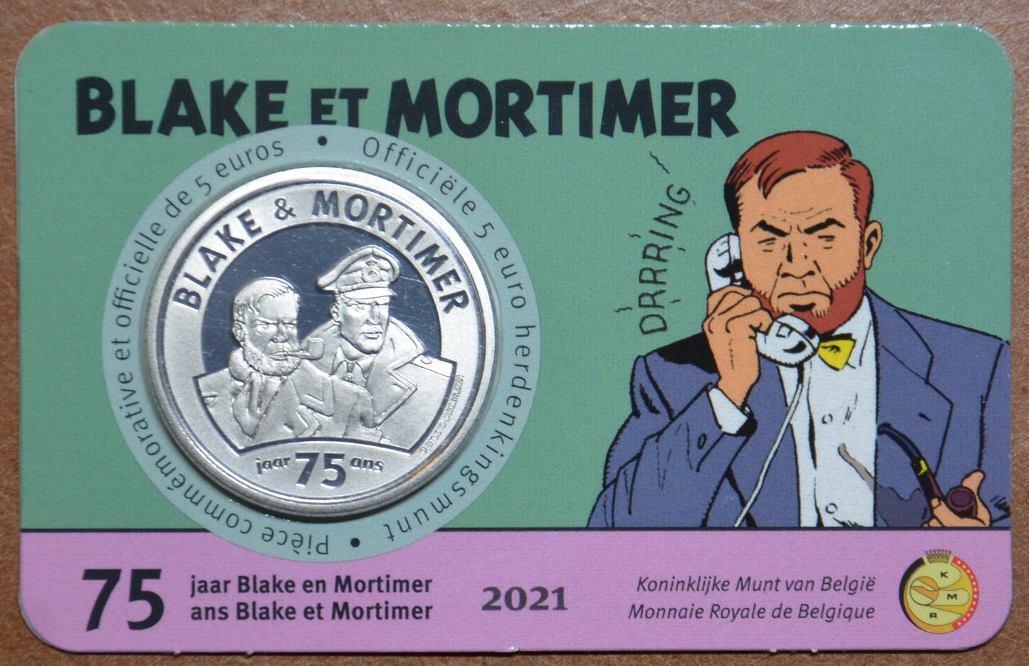 5 Euro Belgicko 2021 Blake & Mortimer (BU karta)