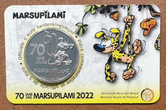 5 Euro Belgicko 2022 Marsupilami (BU karta)
