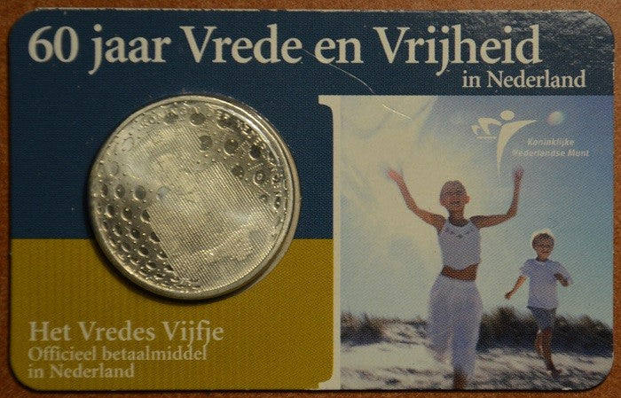 5 Euro Holandsko 2005 - Mier a sloboda (BU karta)