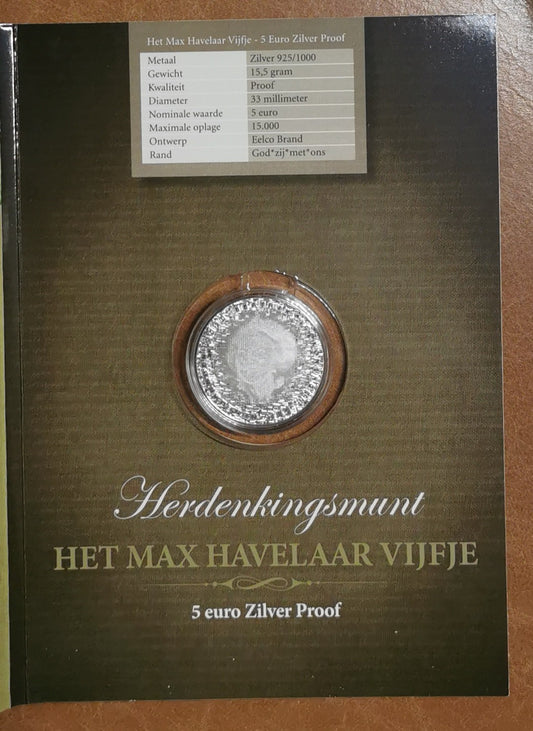 5 Euro Holandsko 2010 - 150 rokov Max Havelaar (Proof karta)