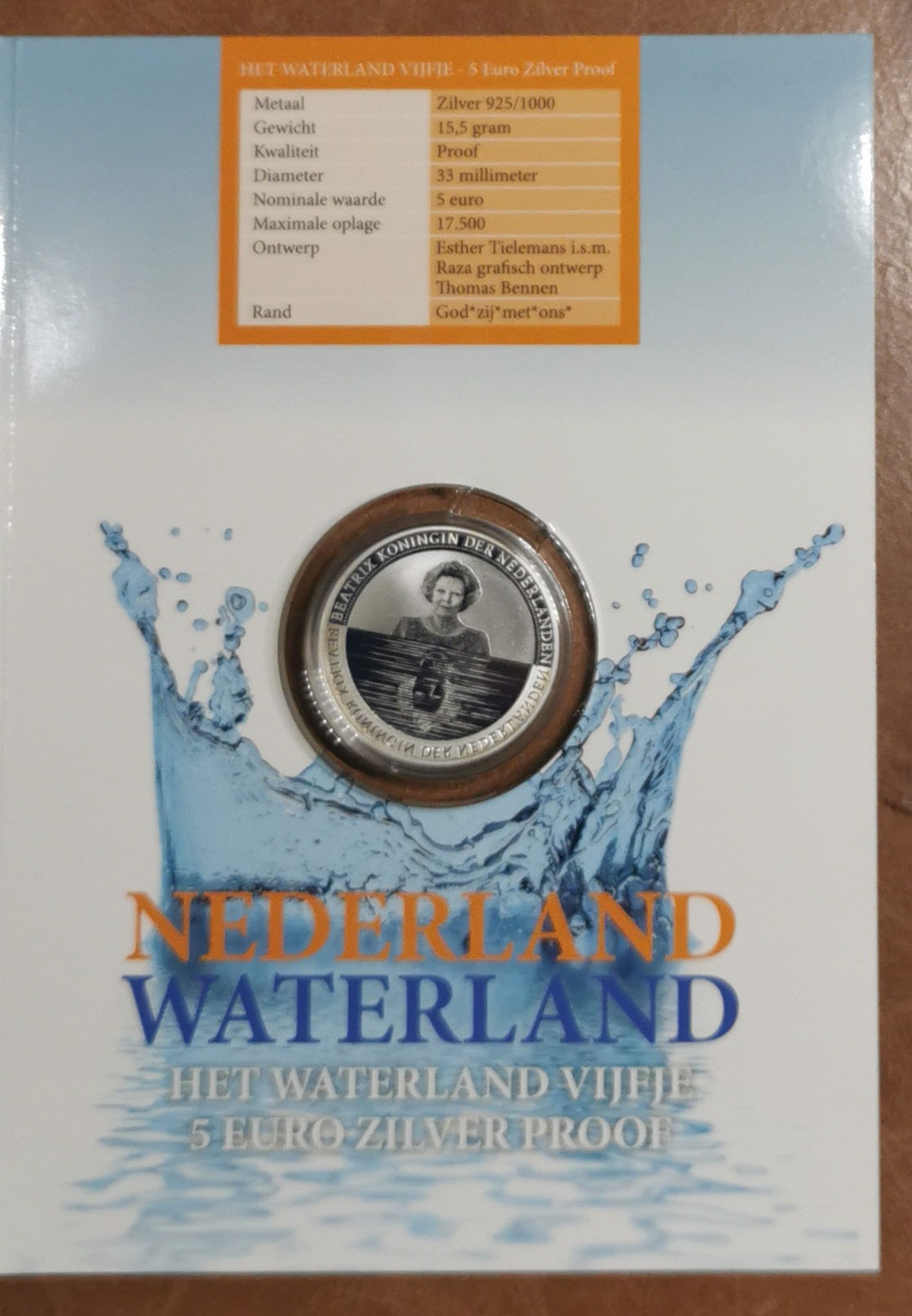 5 Euro Holandsko 2010 - Vodný svet (Proof karta)