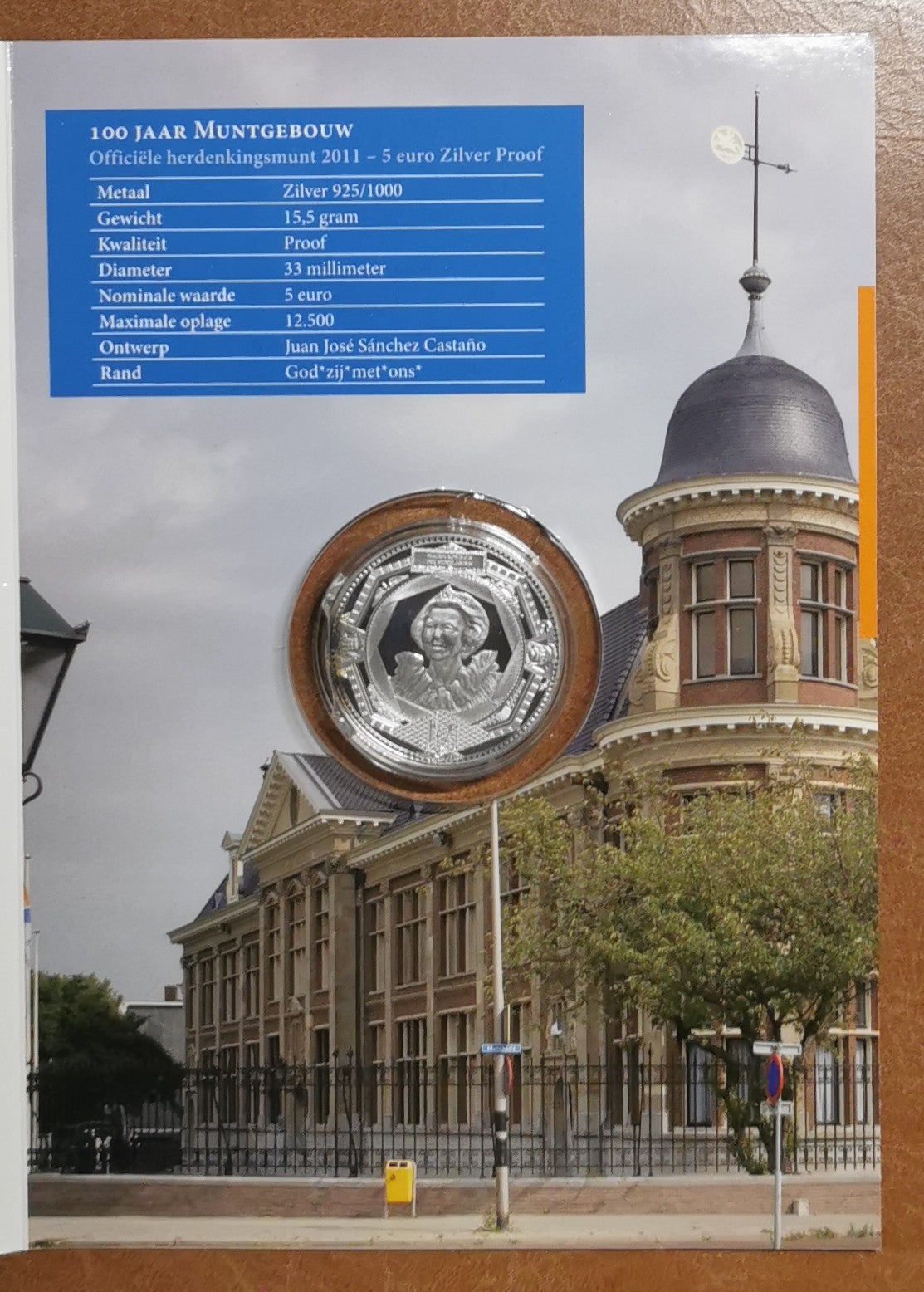 5 Euro Holandsko 2011 - Mincovňa (Proof karta)