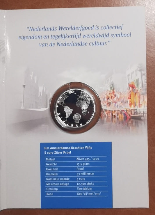5 Euro Holandsko 2012 - Grachtengordel (Proof karta)