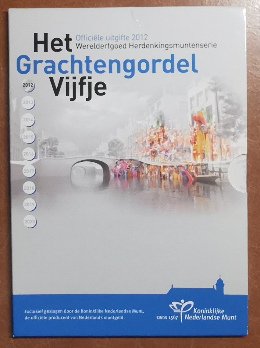 5 Euro Holandsko 2012 - Grachtengordel (Proof karta)