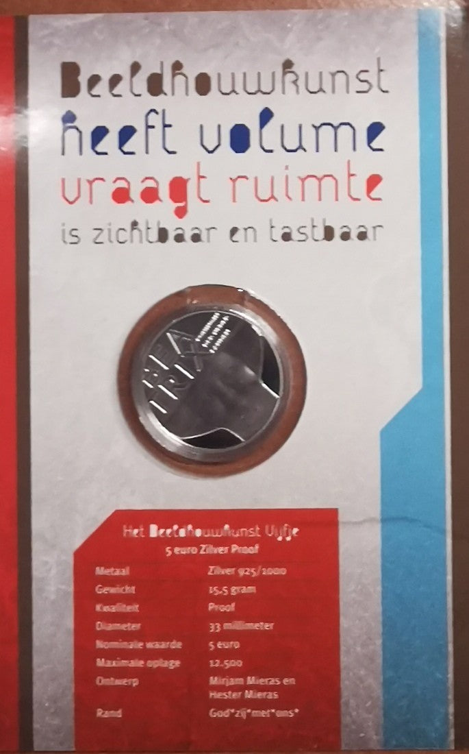 5 Euro Holandsko 2012 - Sochárstvo (Proof karta)