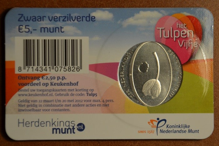 5 Euro Holandsko 2012 - Tulipán (BU karta)