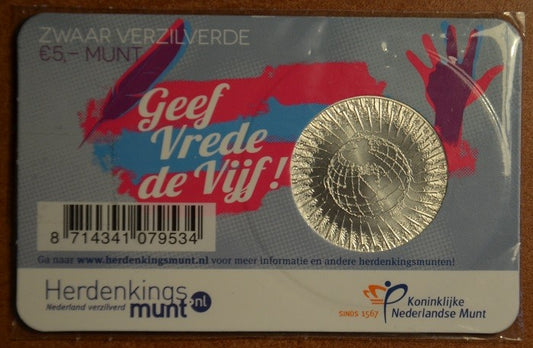5 Euro Holandsko 2013 - 400 rokov utrechtského mieru (BU karta)