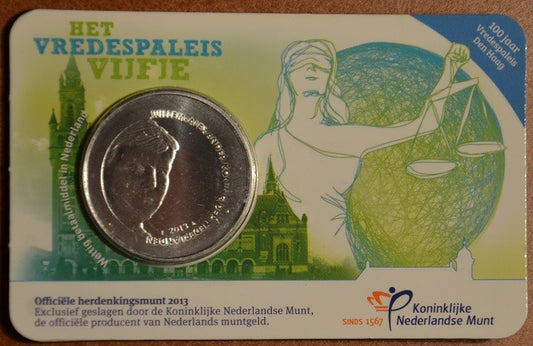 5 Euro Holandsko 2013 Palác mieru (UNC karta)