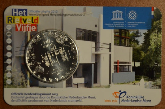 5 Euro Holandsko 2013 - Rietveld Schröder dom (BU karta)