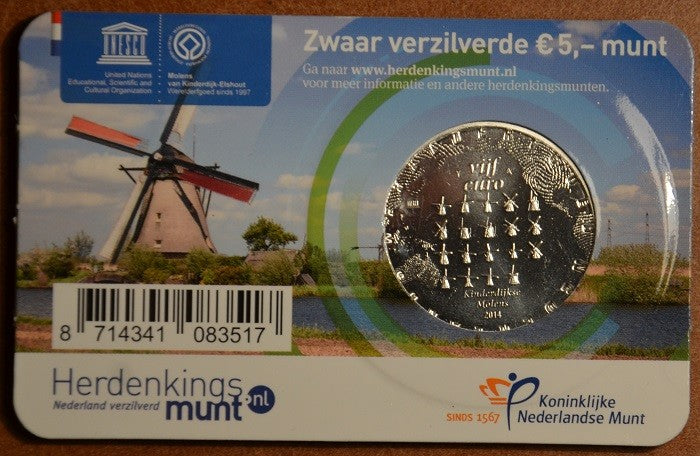 5 Euro Holandsko 2014 Mlyn (UNC karta)